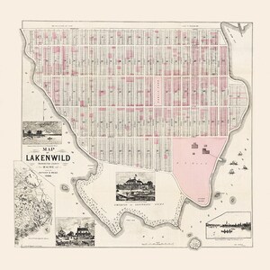 1886-Karte von Lakenwild Washington County Maine