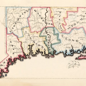 1819 Map of Connecticut
