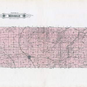 1887-Karte von Mission Township Brown County Kansas