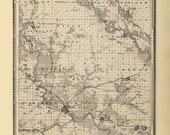 1875 Map of Linn County Iowa