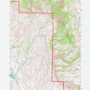 Carte topographique 1993 du réservoir Leavitt, Wyoming, WY, forêt Bighorn