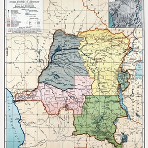 1879 Map of Congo Democratic Republic