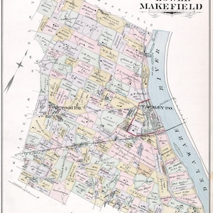 1891, carte du canton de Makefield, comté de Bucks, Pennsylvanie