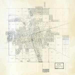 Carte de Hope, comté de Hempstead, Arkansas, 1916