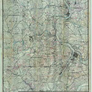 1999 Noumenon Gas Well Map Greene County Pennsylvania