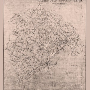 1930 Karte von Washington County Tennessee
