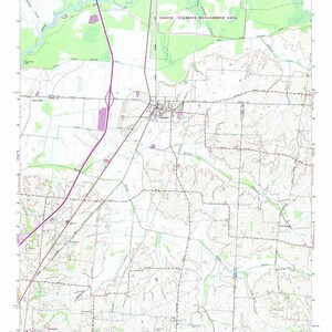1965 Topo Map of Trimble Tennessee Gooch Wildlife