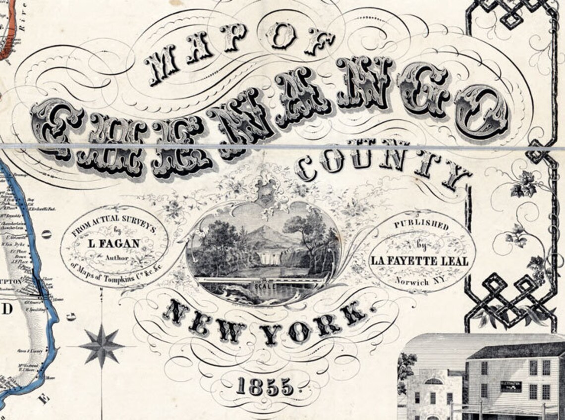 1855 Map of Chenango County New York From Actual Surveys Etsy Denmark