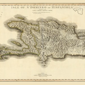 1796 Map of The Island of St Domingo Haiti and Dominican Republic