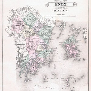 1887 Map of Knox County Maine