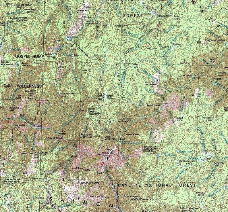 1956 Topo Map of Elk City