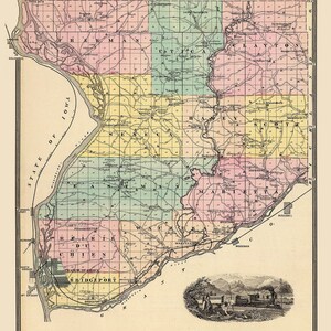 1878 Map of Crawford County Wisconsin