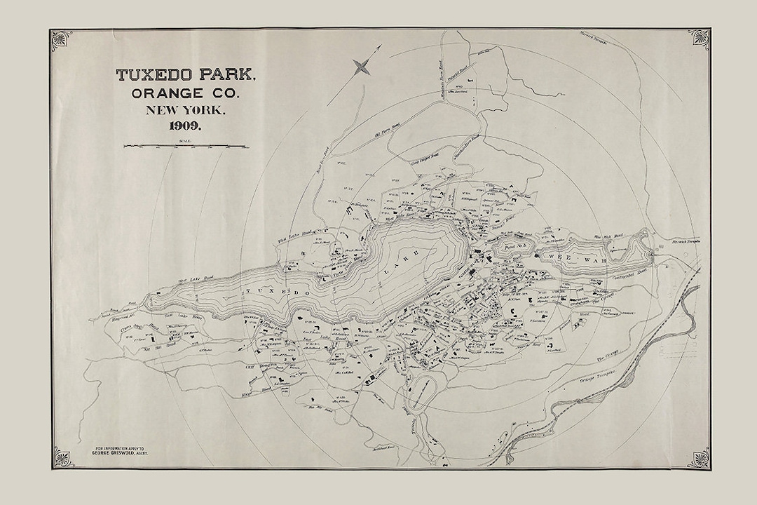 1909 Map of Tuxedo Park Orange County New York Etsy
