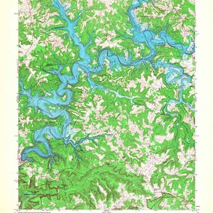 1966 Topo Map of Nolin Reservoir Kentucky Quadrangle