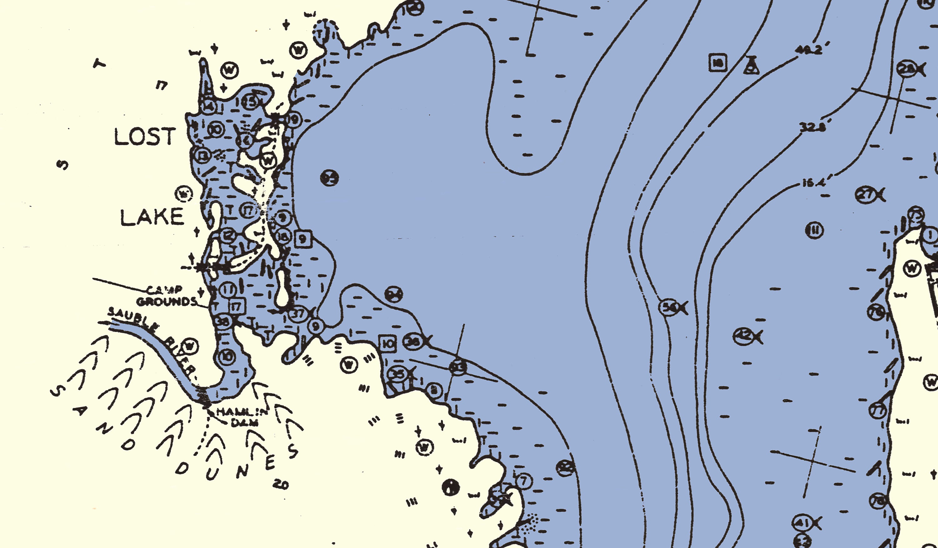 1942 Map of Hamlin Lake Mason County Michigan Etsy Canada