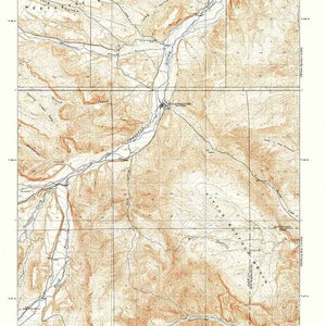 1911 Carte topographique de Meeteetse, Wyoming, Little Buffalo Basin