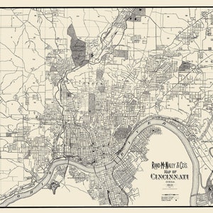 1910-Karte Cincinnati Ohio