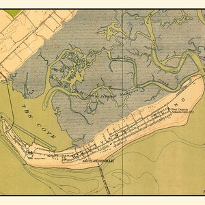 1919 Map of Sullivans Island South Carolina Fort Moultrie