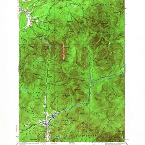 1929 Mappa topografica delle Montagne Bianche della Franconia New Hampshire