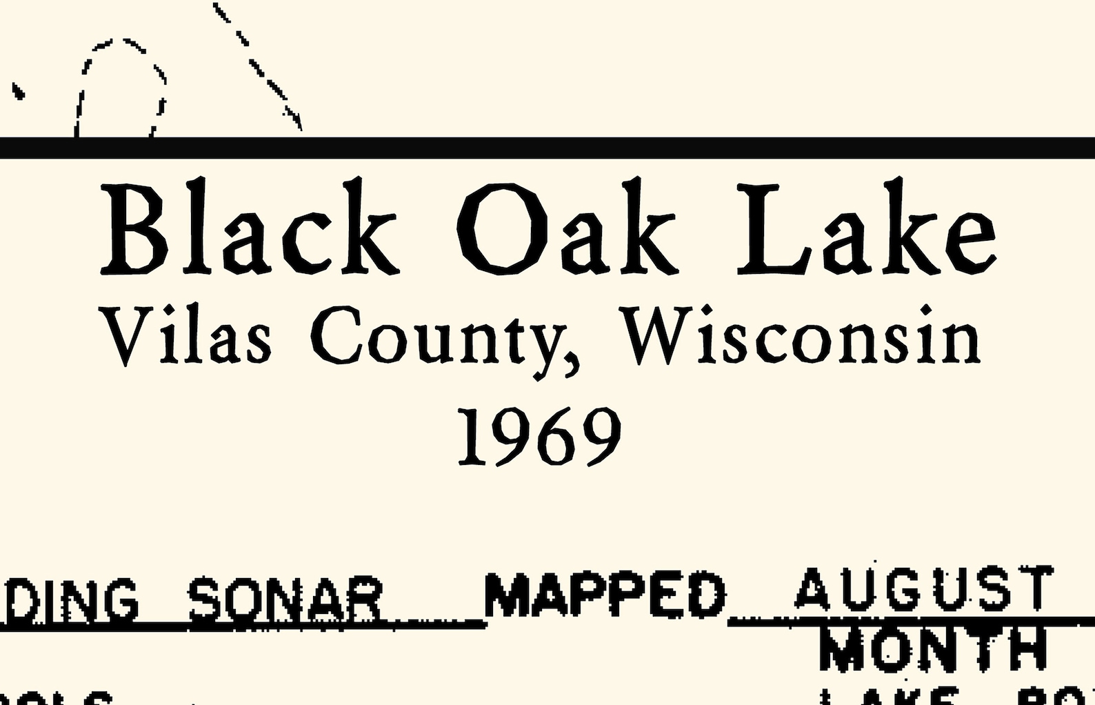 1969 Map of Black Oak Lake Vilas County Wisconsin Etsy