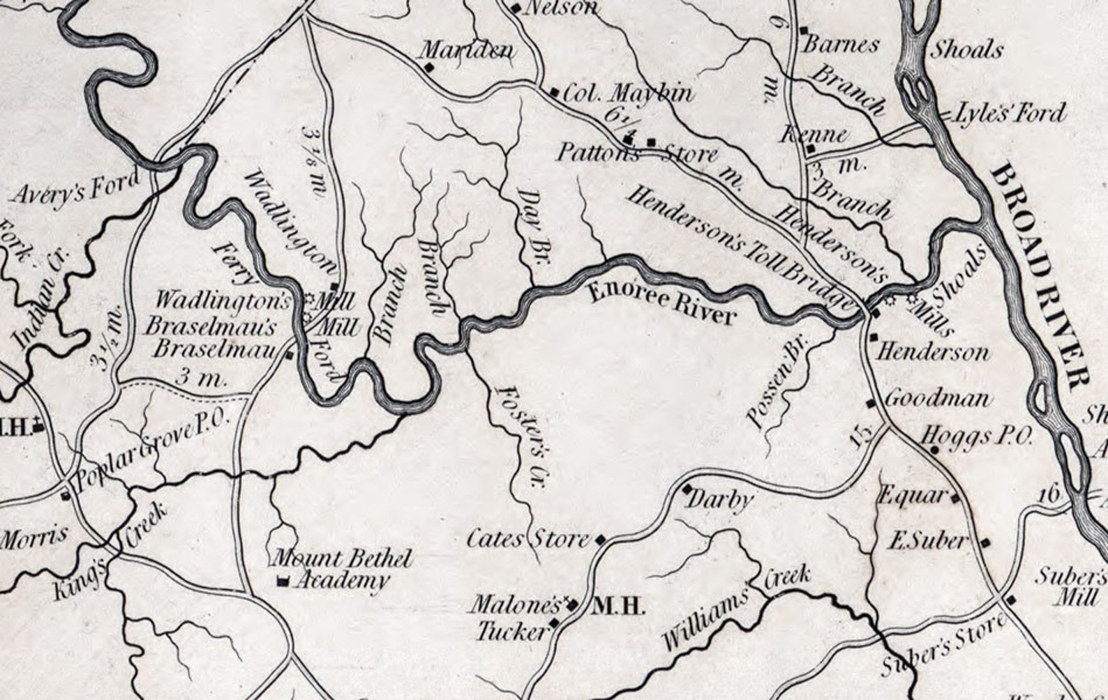 1820 Map of Newberry County South Carolina Etsy
