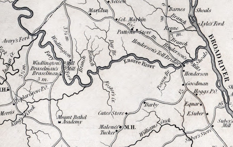 1820 Map of Newberry County South Carolina | Etsy
