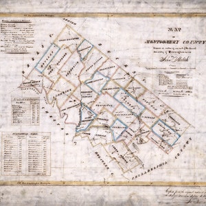 1817 Karte von Montgomery County, Pennsylvania