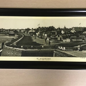1890er Jahre Panoramafoto von Saint Augustine FL von Fort Marion aus