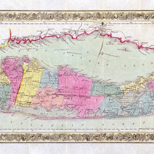 1857-Karte von Long Island New York