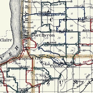 1905 Map of Rock Island County Illinois - Etsy