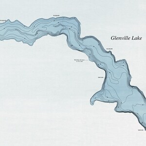 1996 Map of Glenville Lake Cumberland County North Carolina