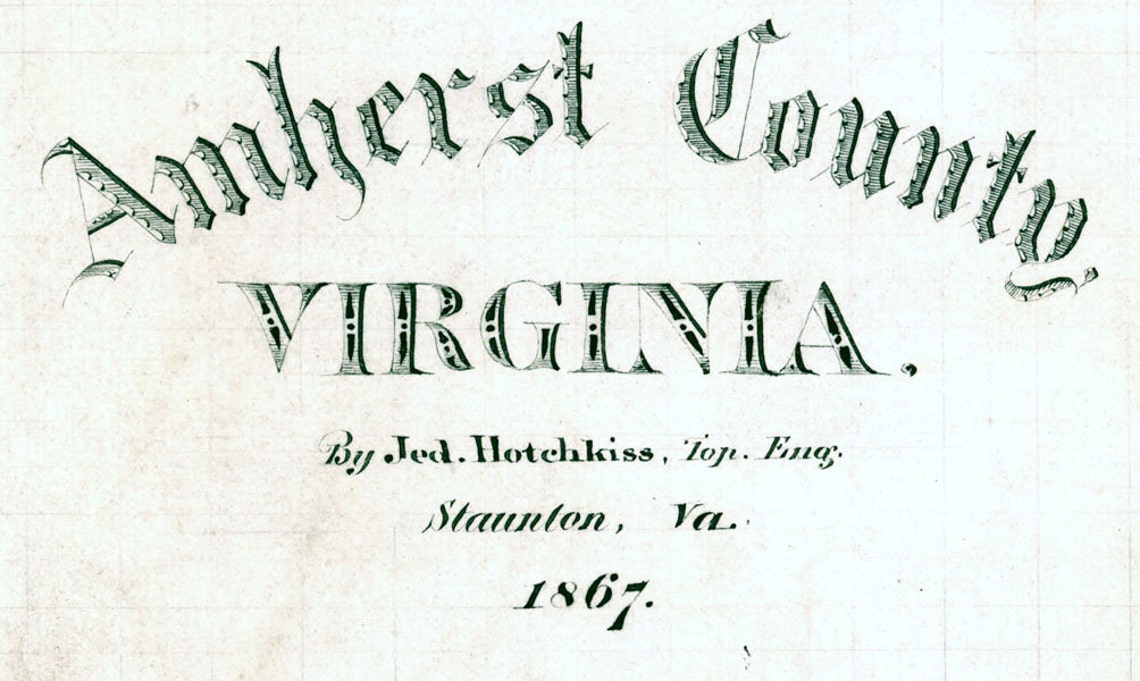 1867 Map of Amherst County Virginia Etsy
