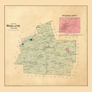 1865-Karte der Ölregion Oakland Township, Venango County, Pennsylvania