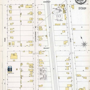 1896 Plan de la ville de Mayfield, comté de Lackawanna, Pennsylvanie