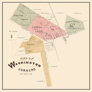 1878 Stadtplan von Washington Corners Alameda County in Kalifornien