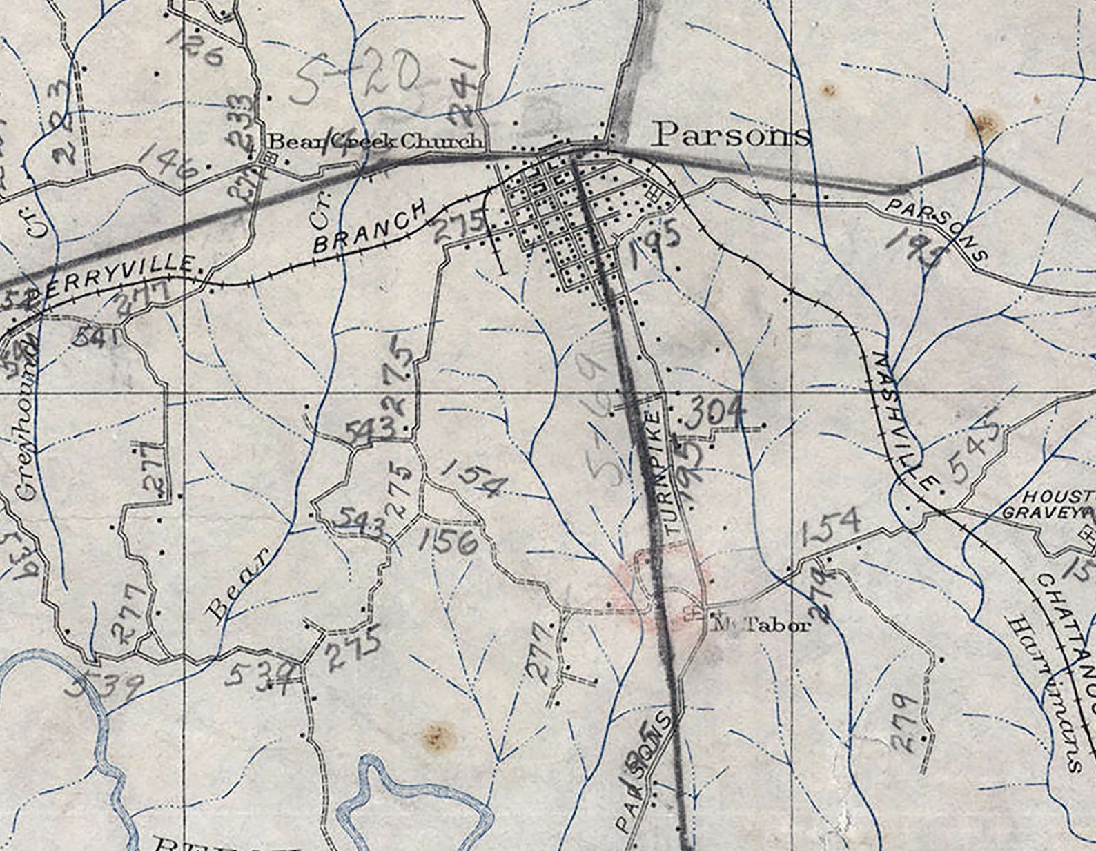 1918 Map of Decatur County Tennessee - Etsy