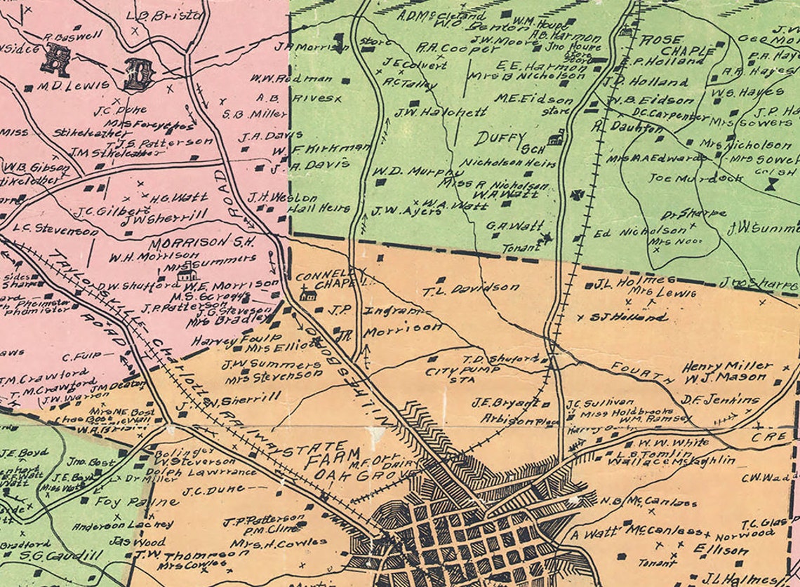 1917 Map of Iredell County North Carolina Etsy