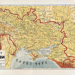 1922-Karte der Grafschaften der Ukraine