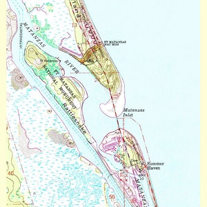1956-Karte von Matanzas Inlet Saint Johns County Florida