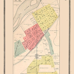 1903 Map of Millington Kendall County Illinois