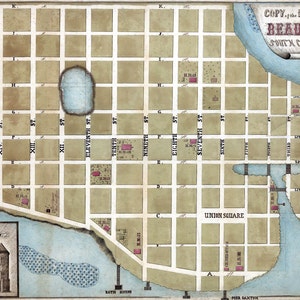 1860 Map of Beaufort South Carolina