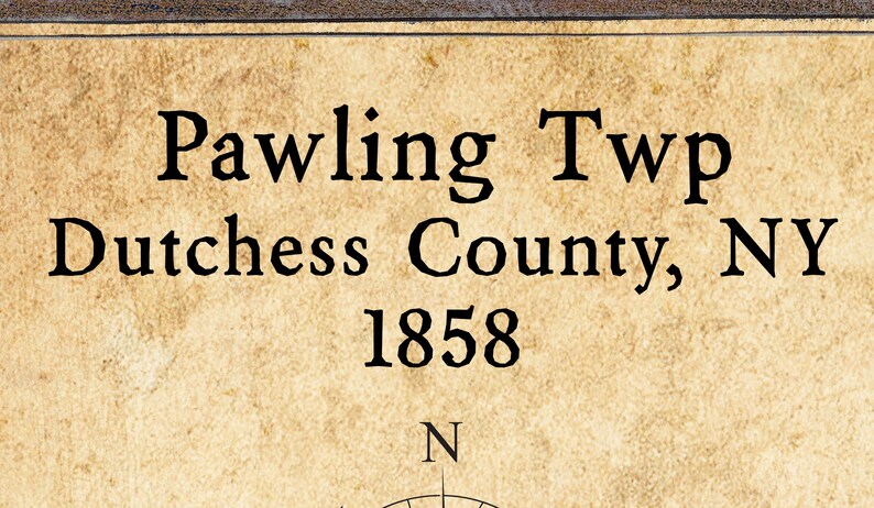 1858 Map of Pawling Township Dutchess County New York - Etsy