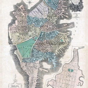 1814 Map of Boston Massachusetts
