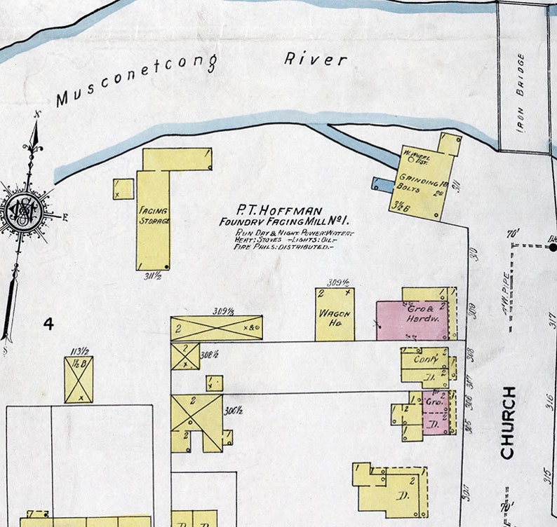 1909 Town Map of Bloomsbury Hunterdon County New Jersey Etsy