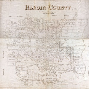1898 Farm Line Map of Hardin County Texas