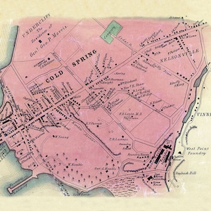 Carte 1854 de Cold Spring, comté de Putnam, New York
