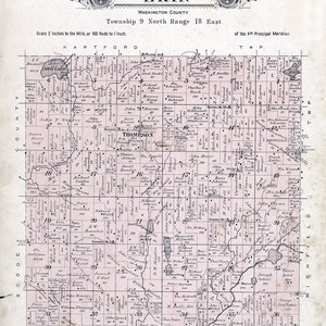 1915-Karte von Erin Township Washington County, Wisconsin