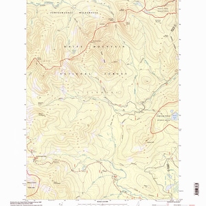 1995 Mappa topografica del Monte Carrigain, New Hampshire White Mountains