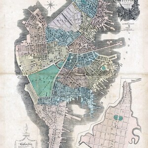 1879 Map of Boston Massachusetts