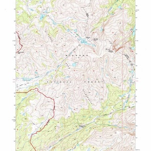 Carte topographique 1993 de Shell Lake, Wyoming, WY Bighorn Forest